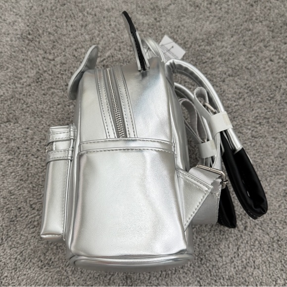 Loungefly Minnie Mouse Disney100 Platinum Mini Backpack - Picture 10 of 15